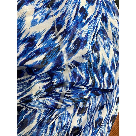 Blue & White Swimsuit Cover Up with Tie Waist! - Picture 5 of 7